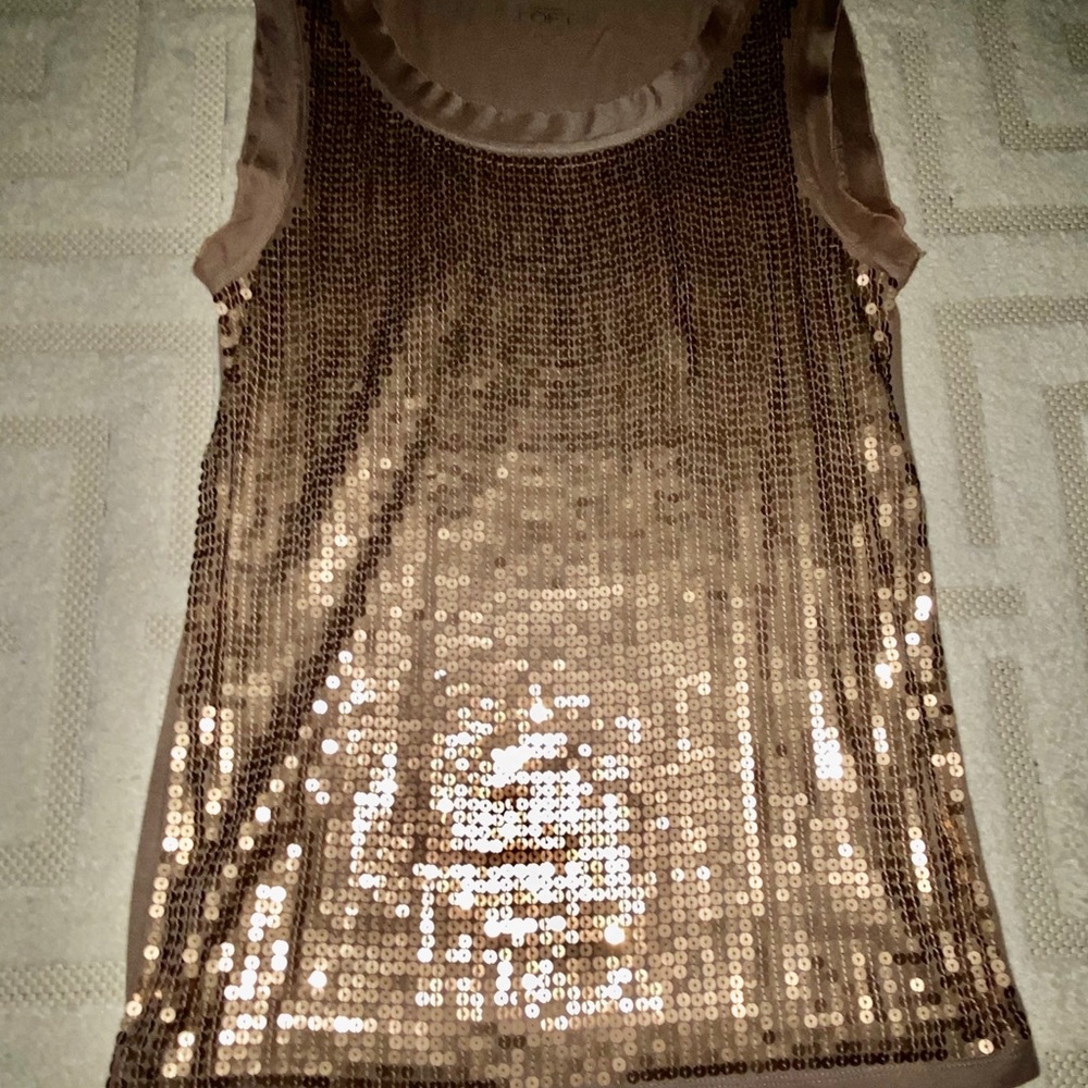 Classy Copper Colored Sequin Top - image 1